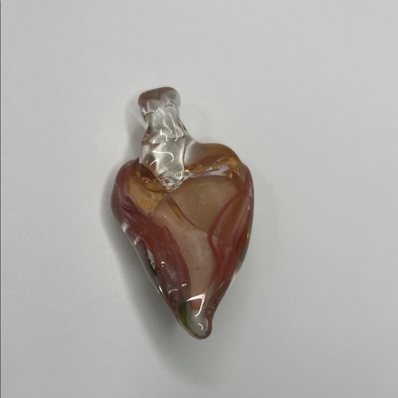 Hand Blown Art Glass Pendant Multicolor Swirl Necklace Charm - Picture 5 of 5